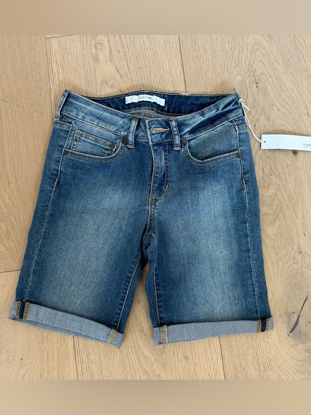 Dark Wash Denim Bermuda Shorts with tag